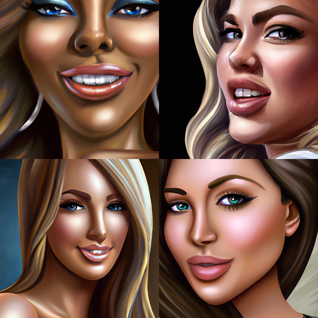 Beautiful Woman Portrait with Flirtatious Expression