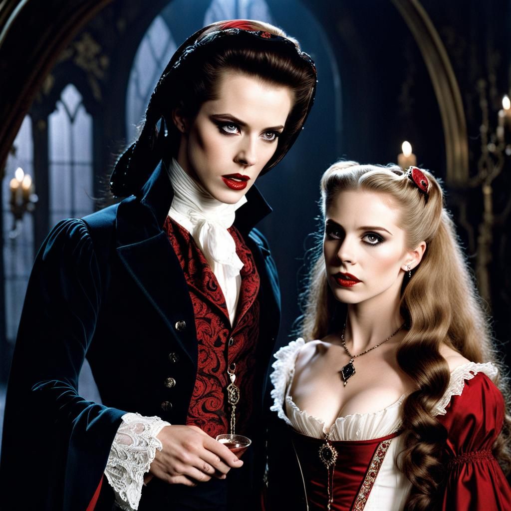 Millennial Vampire Portrait in Dark Fantasy Style