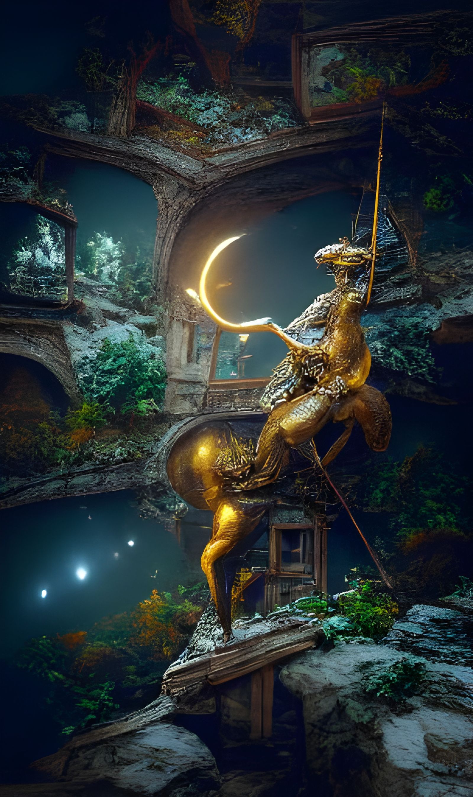 Sagittarius as Beautifully Lit 3D Matte Painting