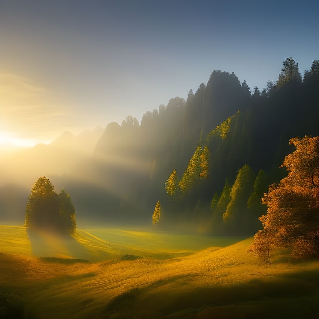 Elysium at Dawn: A Hyperdetailed Landscape