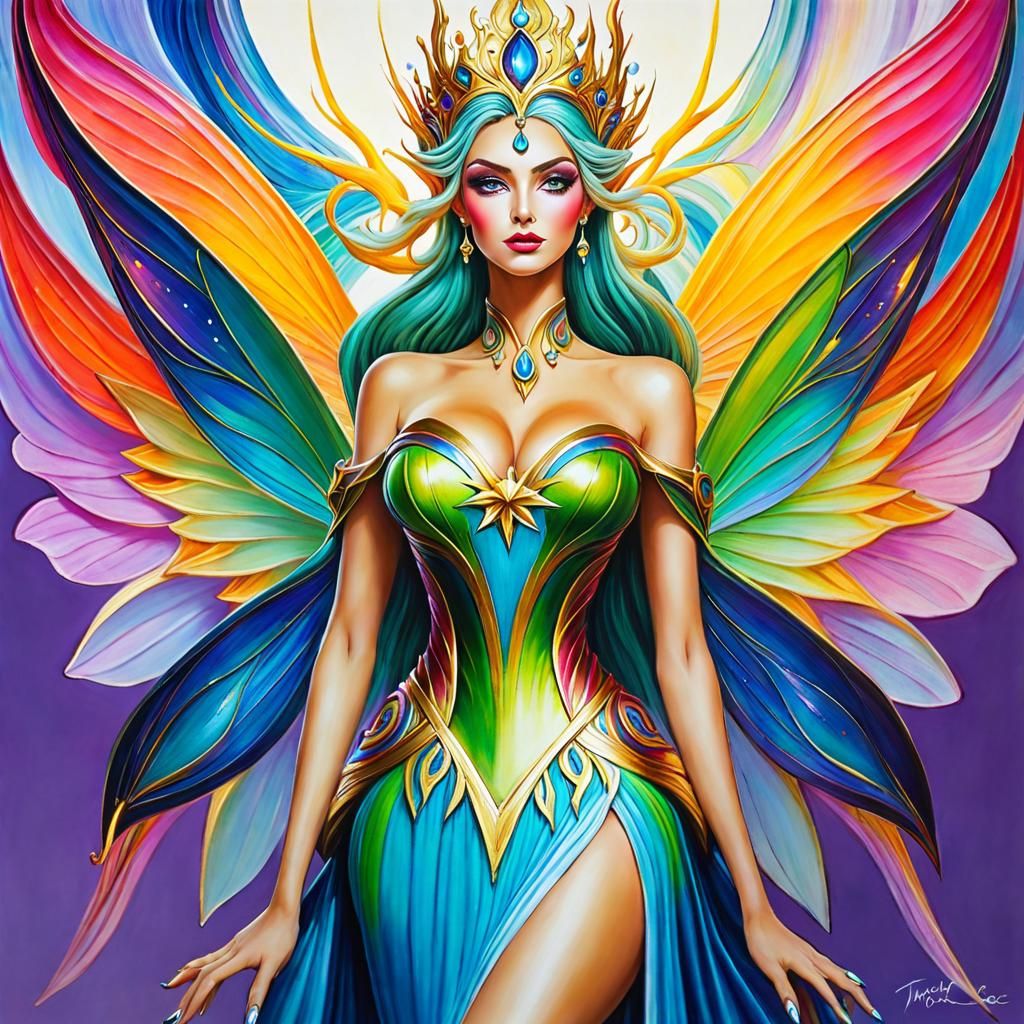 Fairy Queen Full Body Portrait in 3D