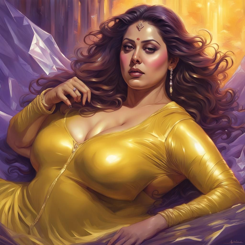 Volumetric Portrait of Actress in Dynamic Lighting