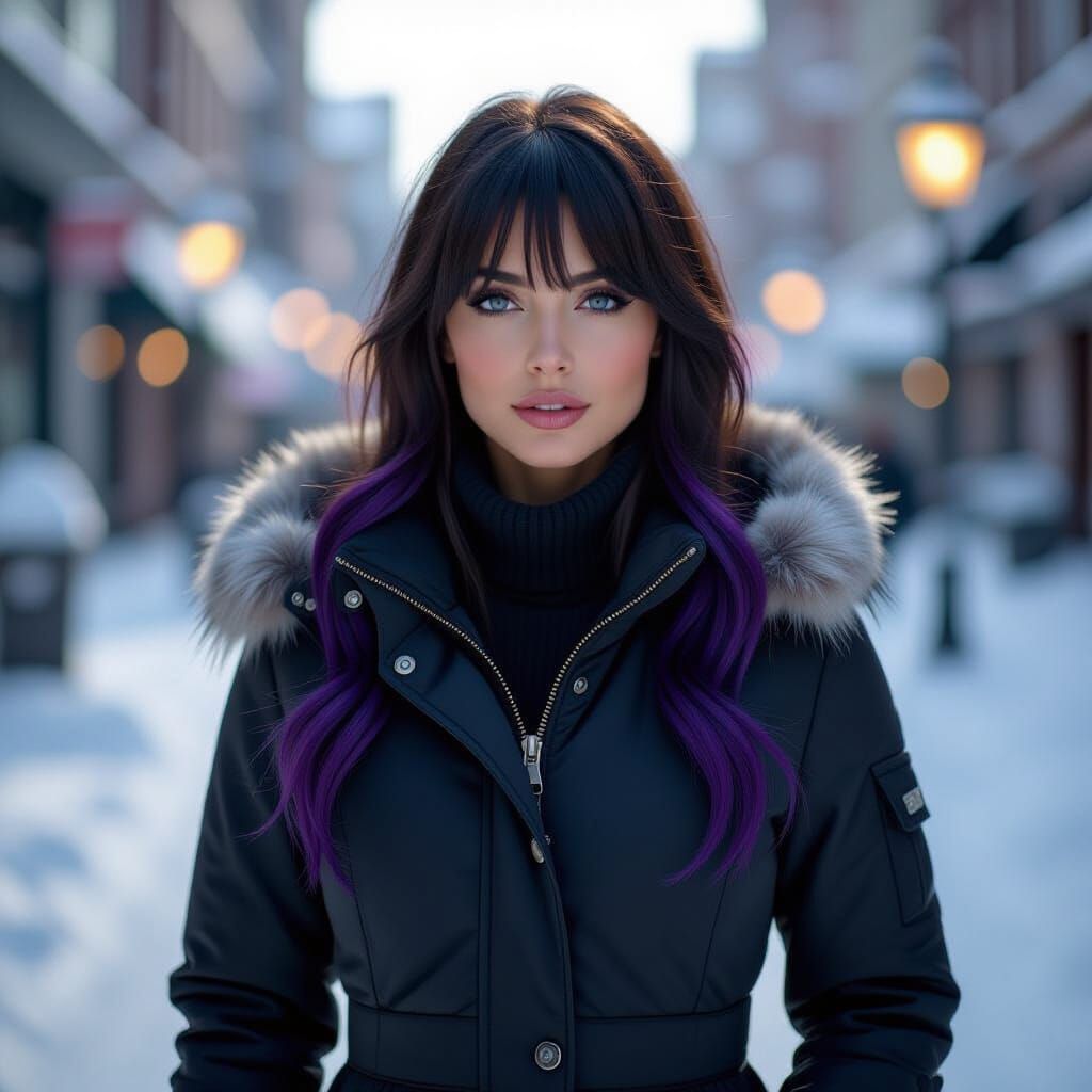 Woman in Winter Sunlight Cinematic Film Still