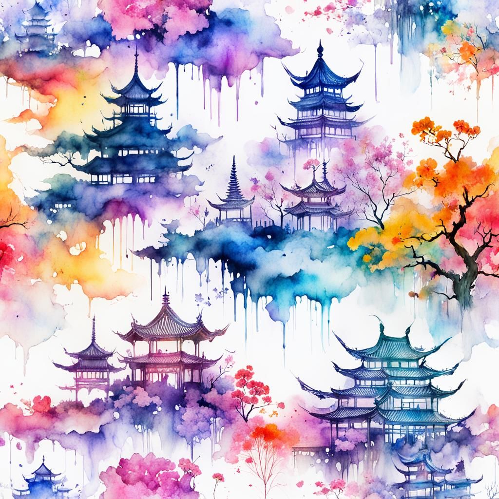 Colorful watercolor