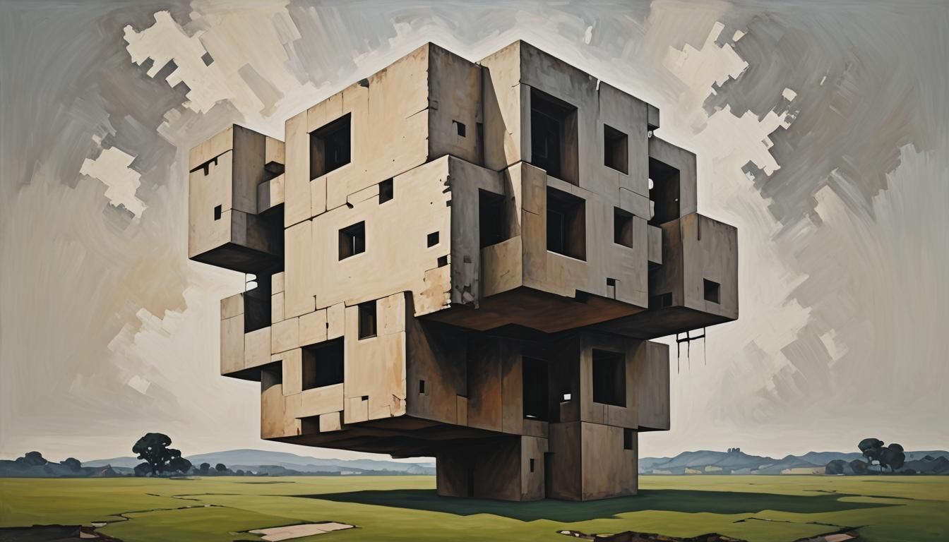 Interdimensional Cube House Inspired by Sculpture