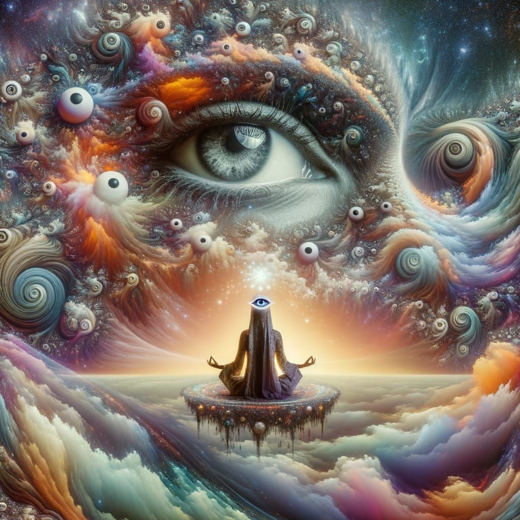 Psychedelic Meditation: Third Eye Opens to Cosmic Landscape