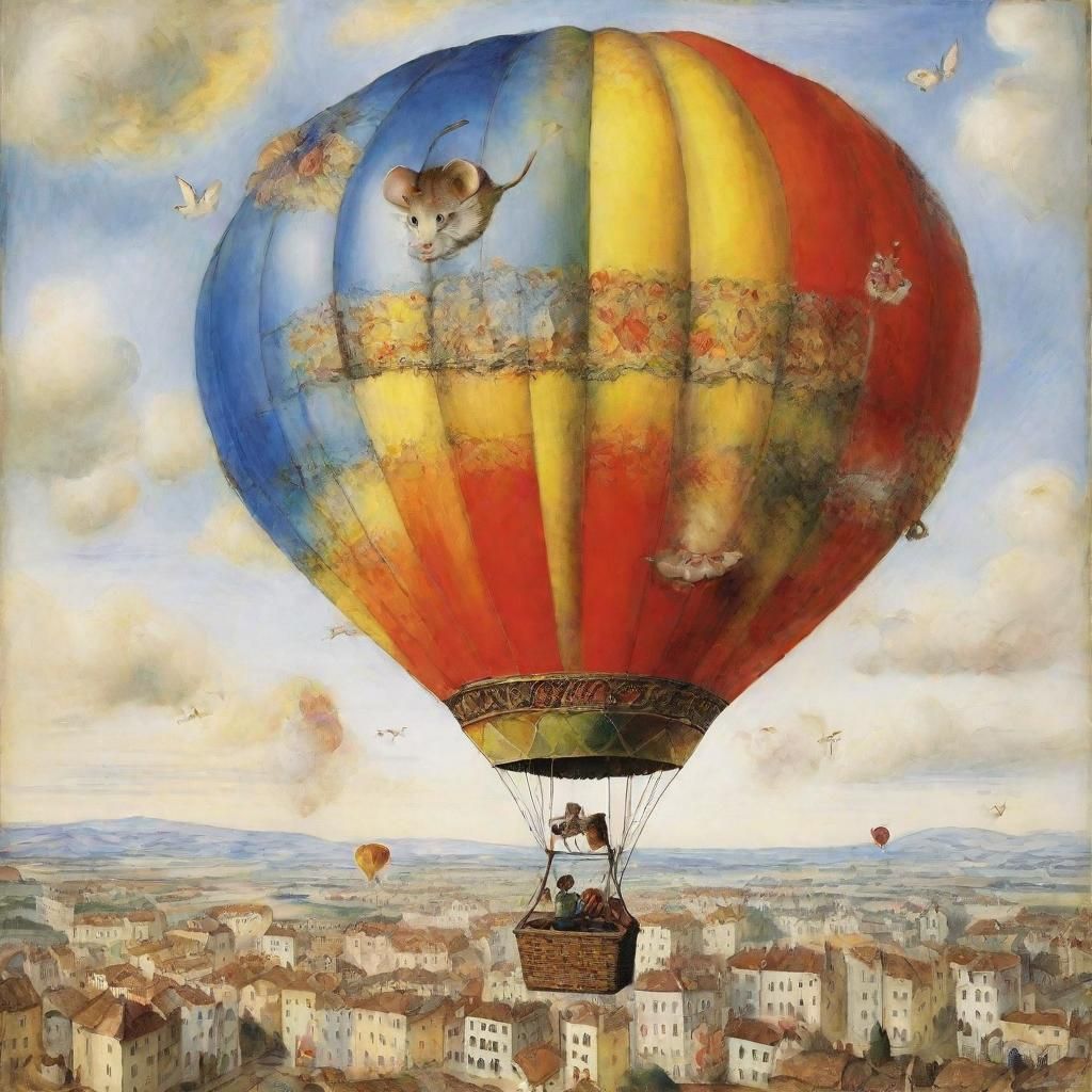 Mouse in Hot Air Balloon, Renaissance and Modern Art