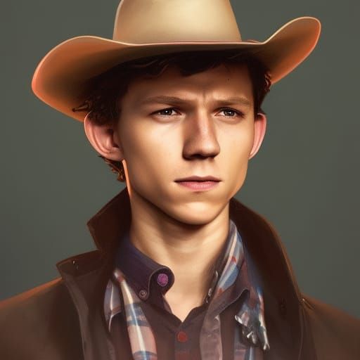 Cowboy Hat Portrait in Artgerm Style