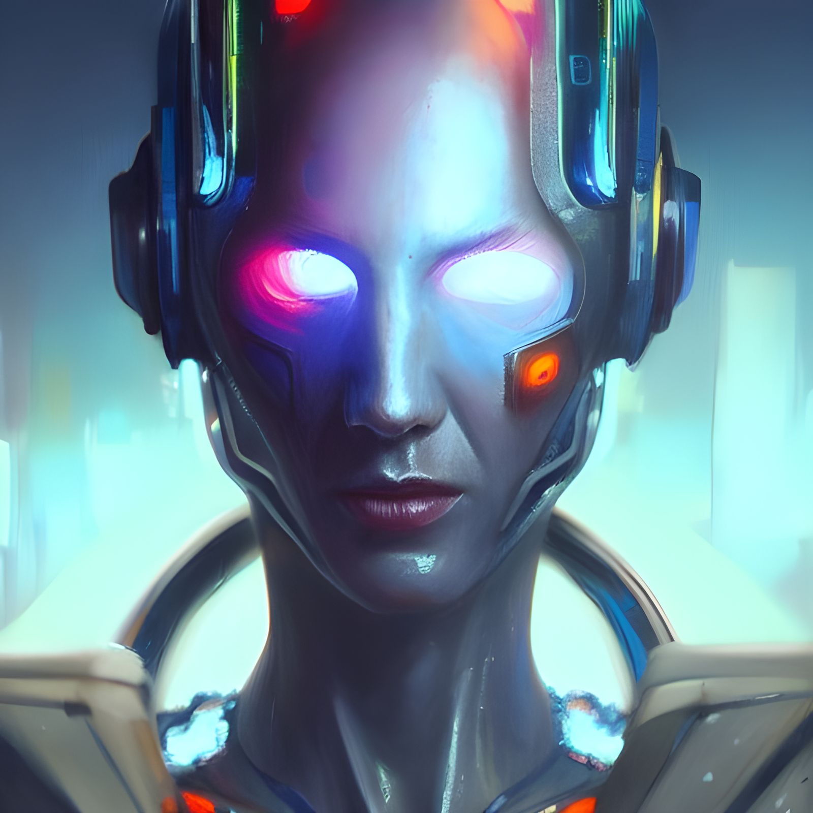 Cyberpunk Alien in Photorealistic Digital Art