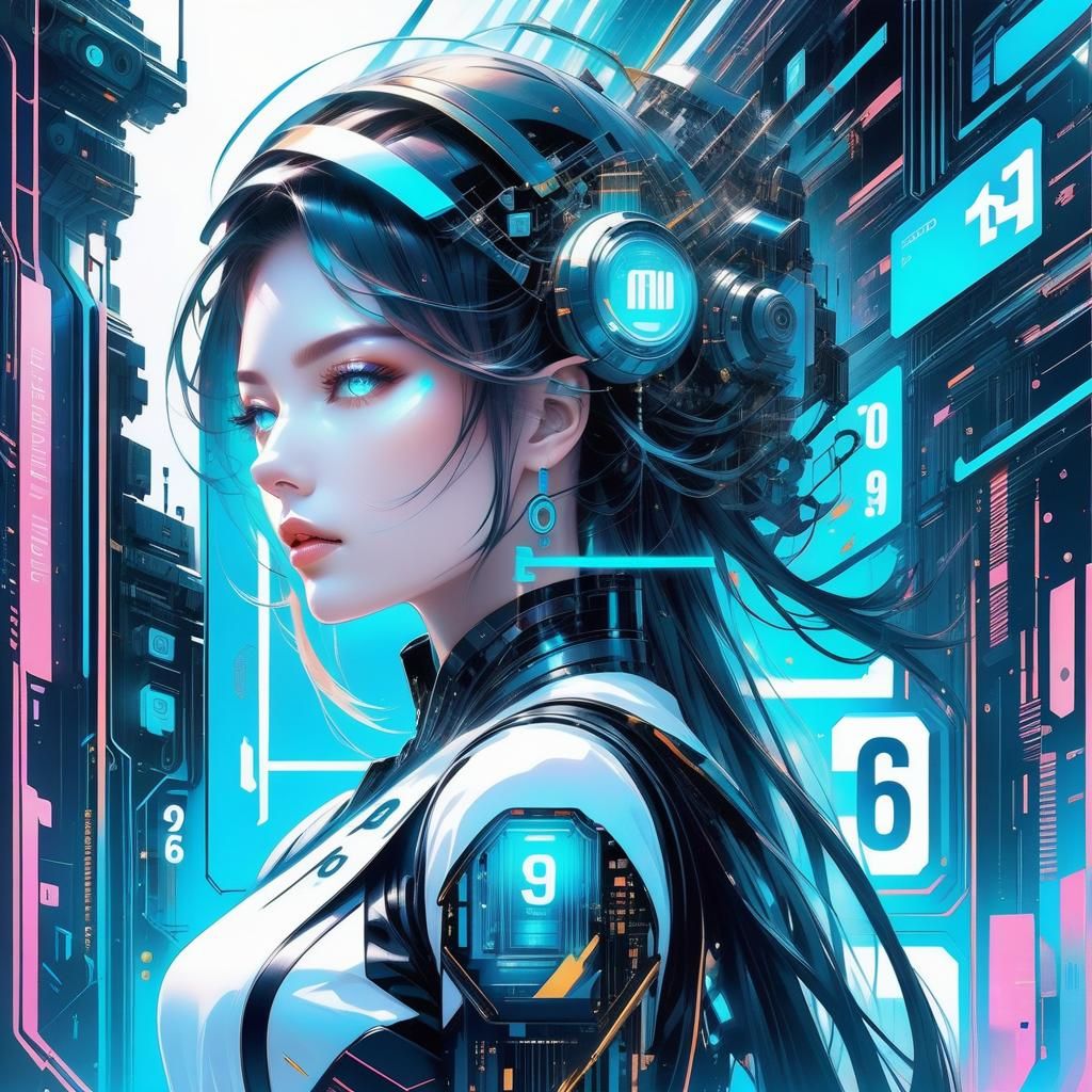 Complex illustrations in surrealist art style, translucent e...