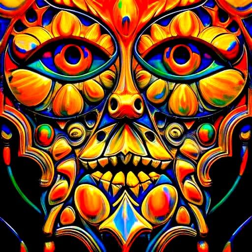 Dense Forest Sunset: Impasto Oil Painting