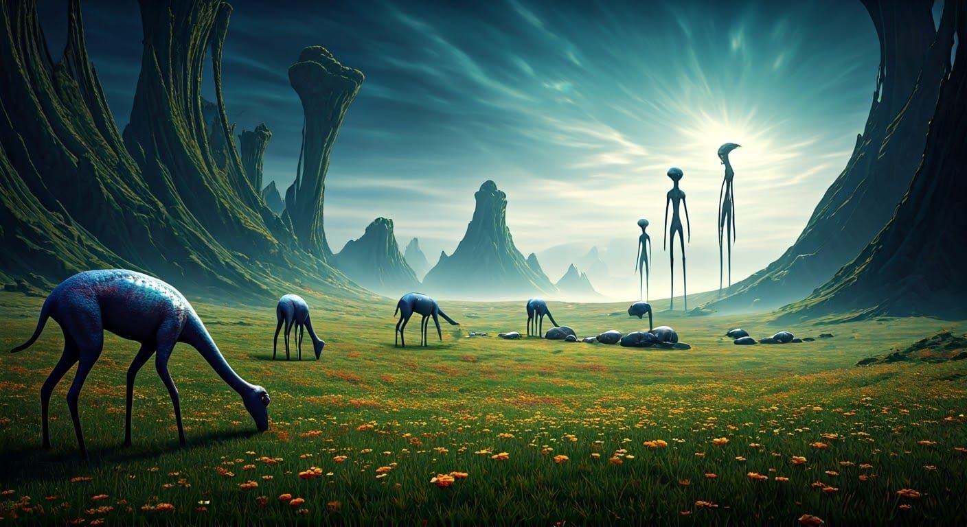 Alien livestock grazing on Pruka