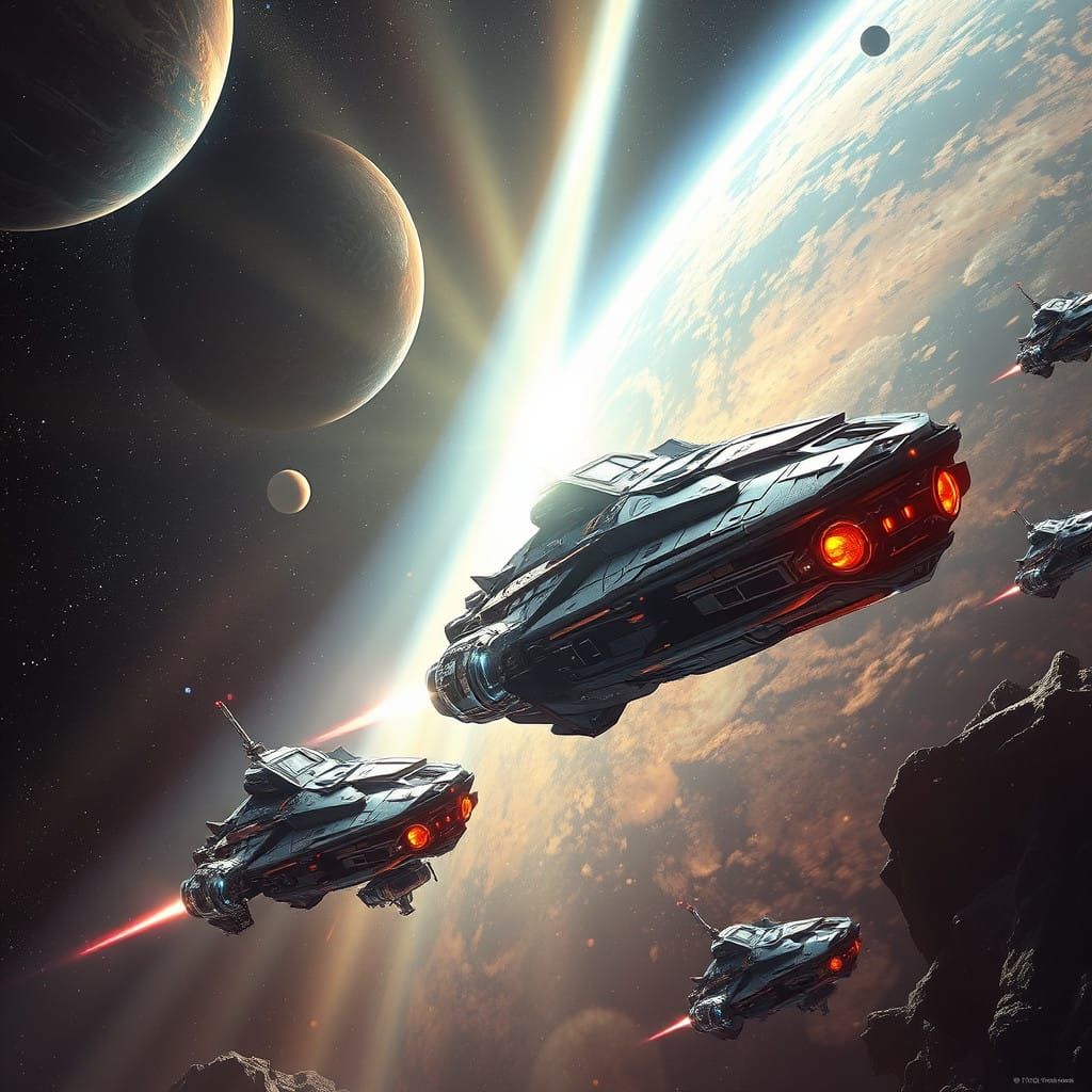 Stunning Futuristic Spacecrafts in Hyper-Realistic Digital A...