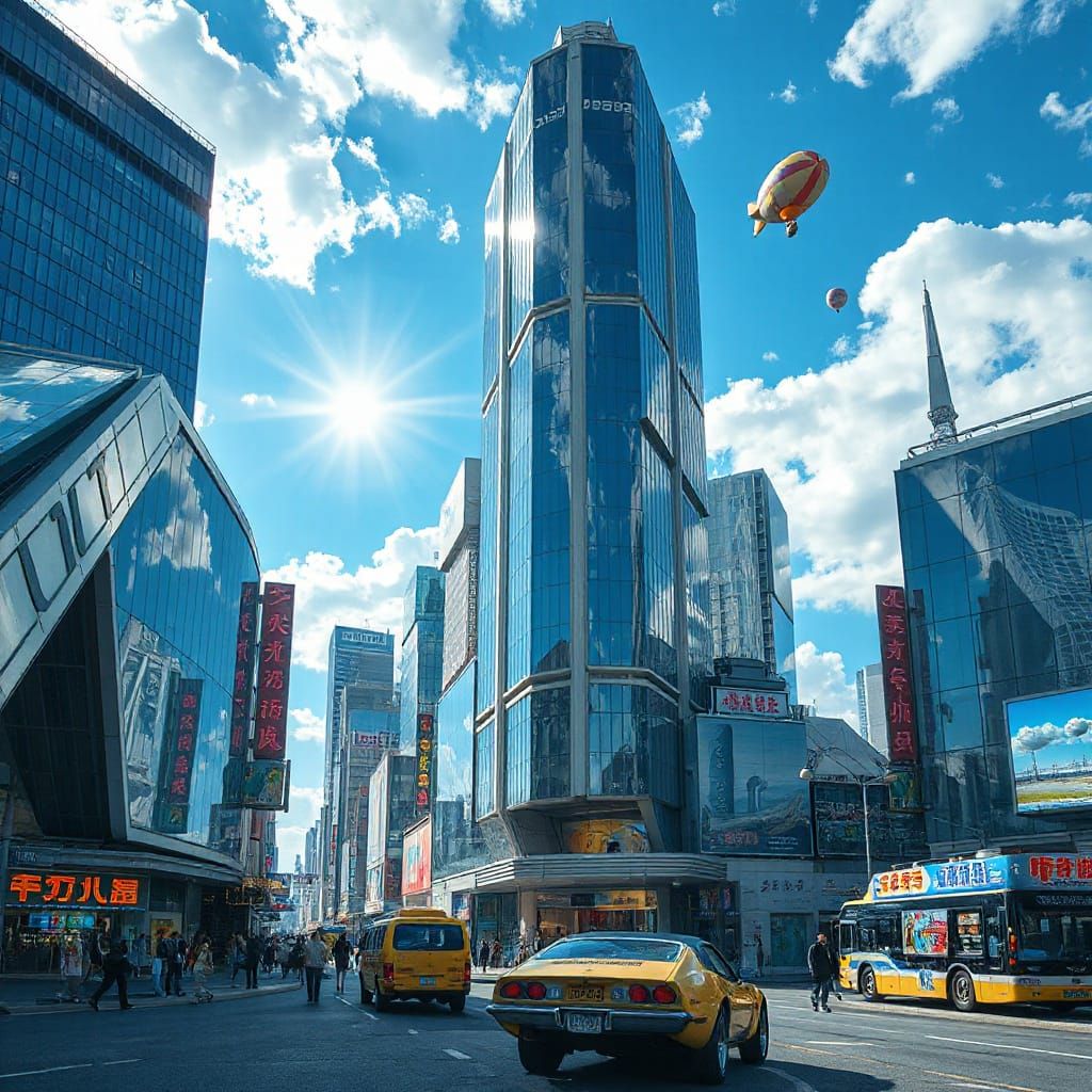 Bright city day