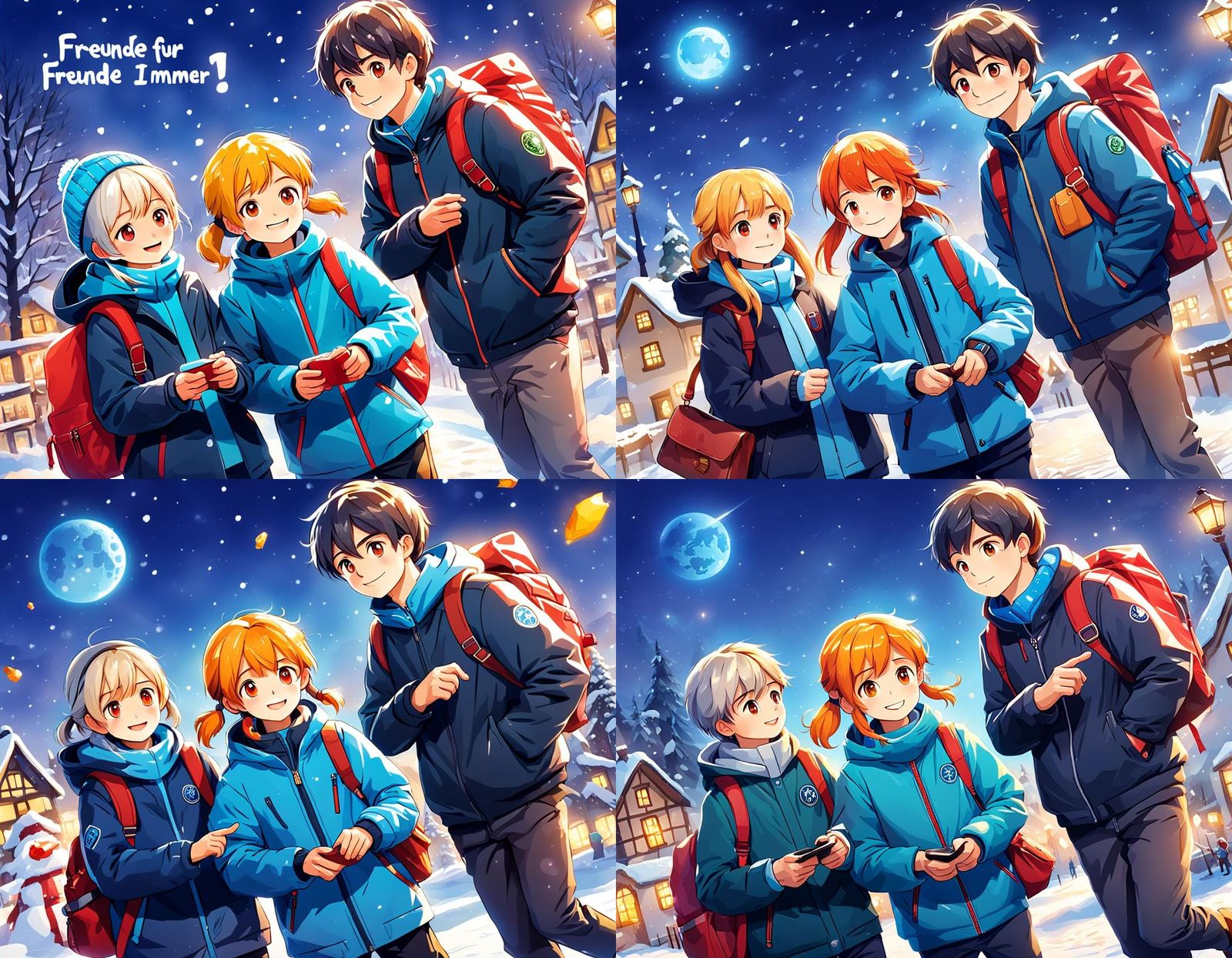 Friends Forever: AI-Generated Image