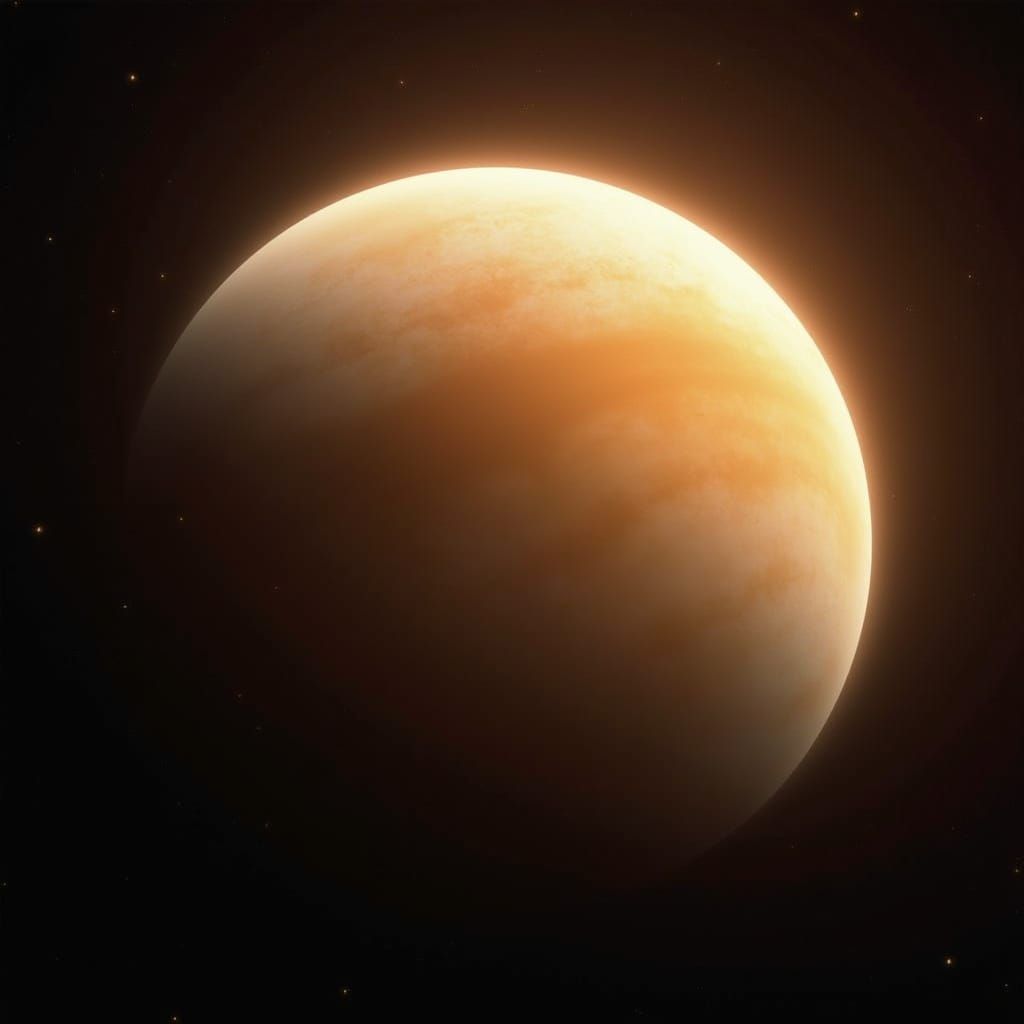 Realistic view of the planet Venus from space