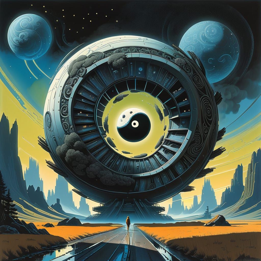 Glowing Yin Yang Celestial Harmony