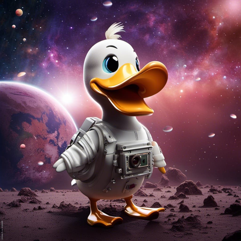 Astronaut Duck Lands on Alien Planet