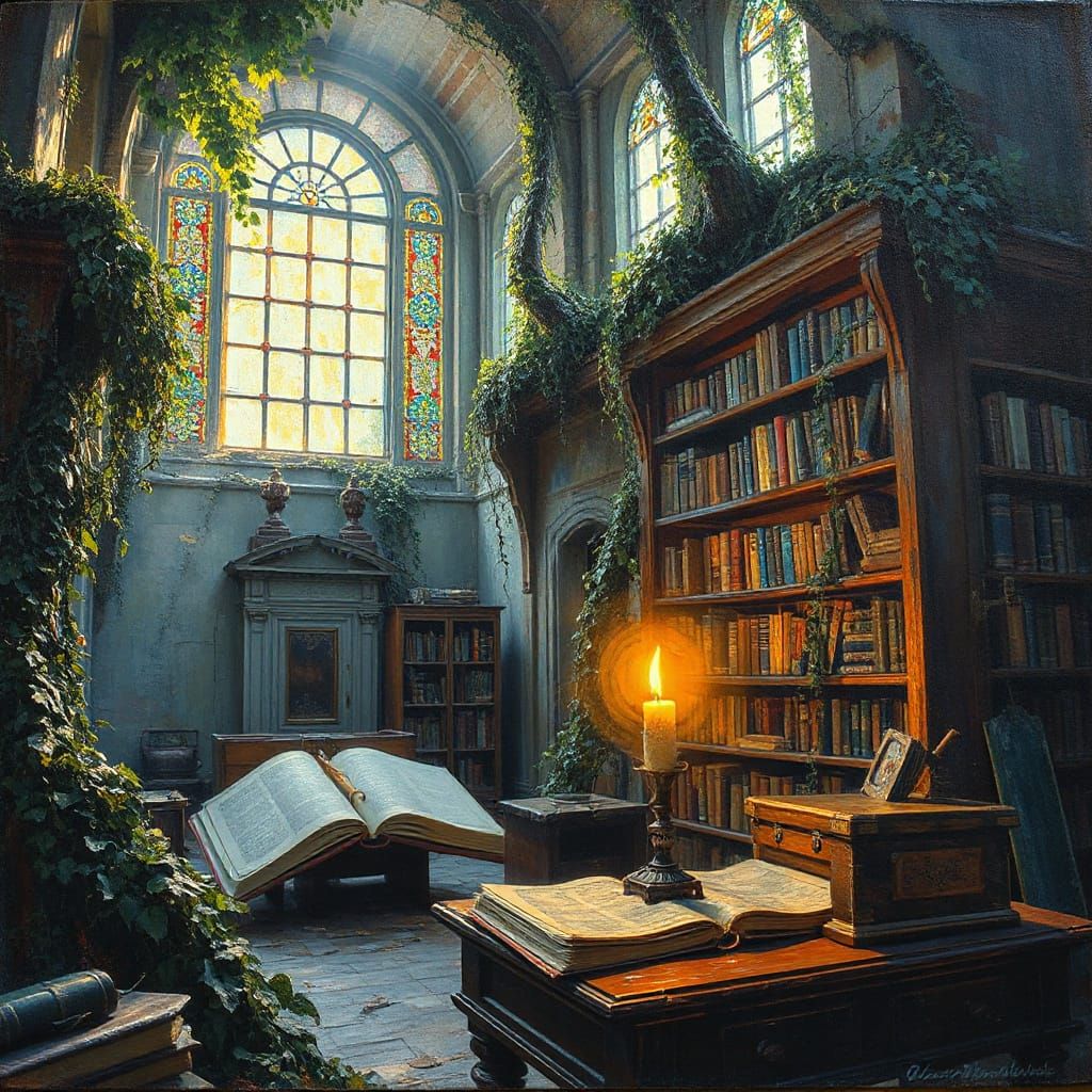 Forgotten Library Secrets Unveiled in Vibrant Impressionist ...