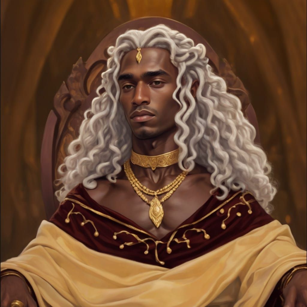 Regal Teleri Elf King in Vibrant Oil Painting