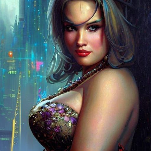 Cyberpunk Woman Portrait in 8K Resolution