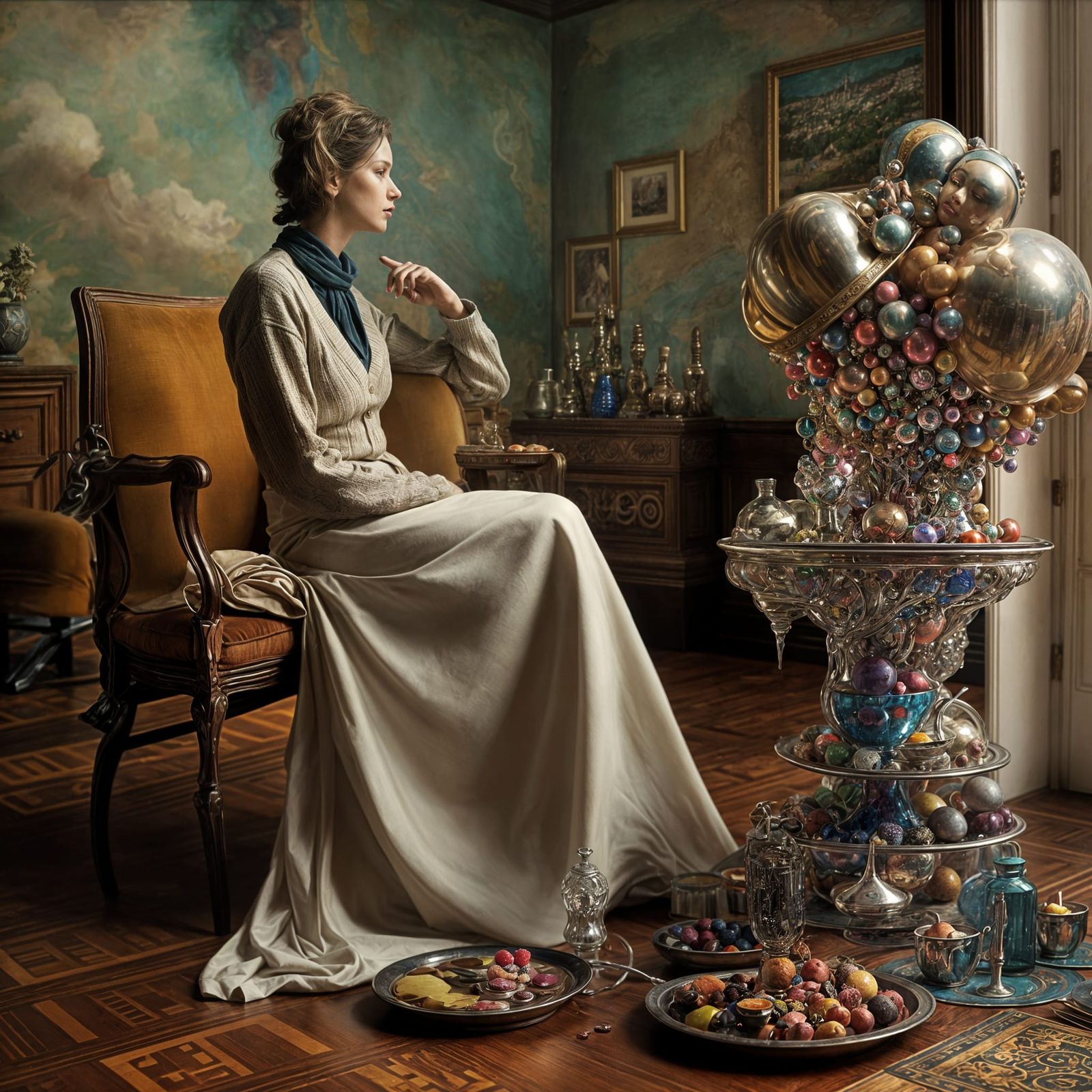 Polychromatic City Life: A Detailed Matte Painting