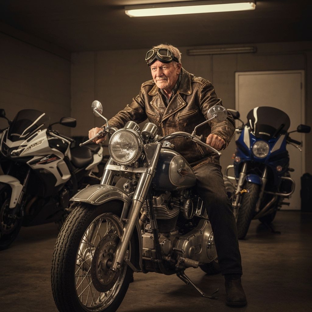 Vintage Harley Ride in Noir Style