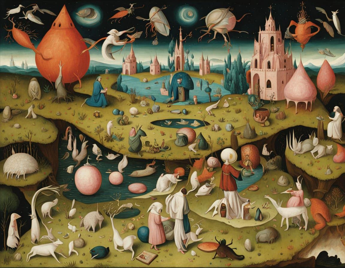 Medieval Village in a Dreamlike World