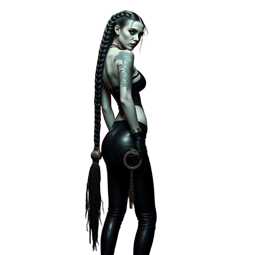 Vampiress in Dark, Intricately Detailed Dungeon Scene