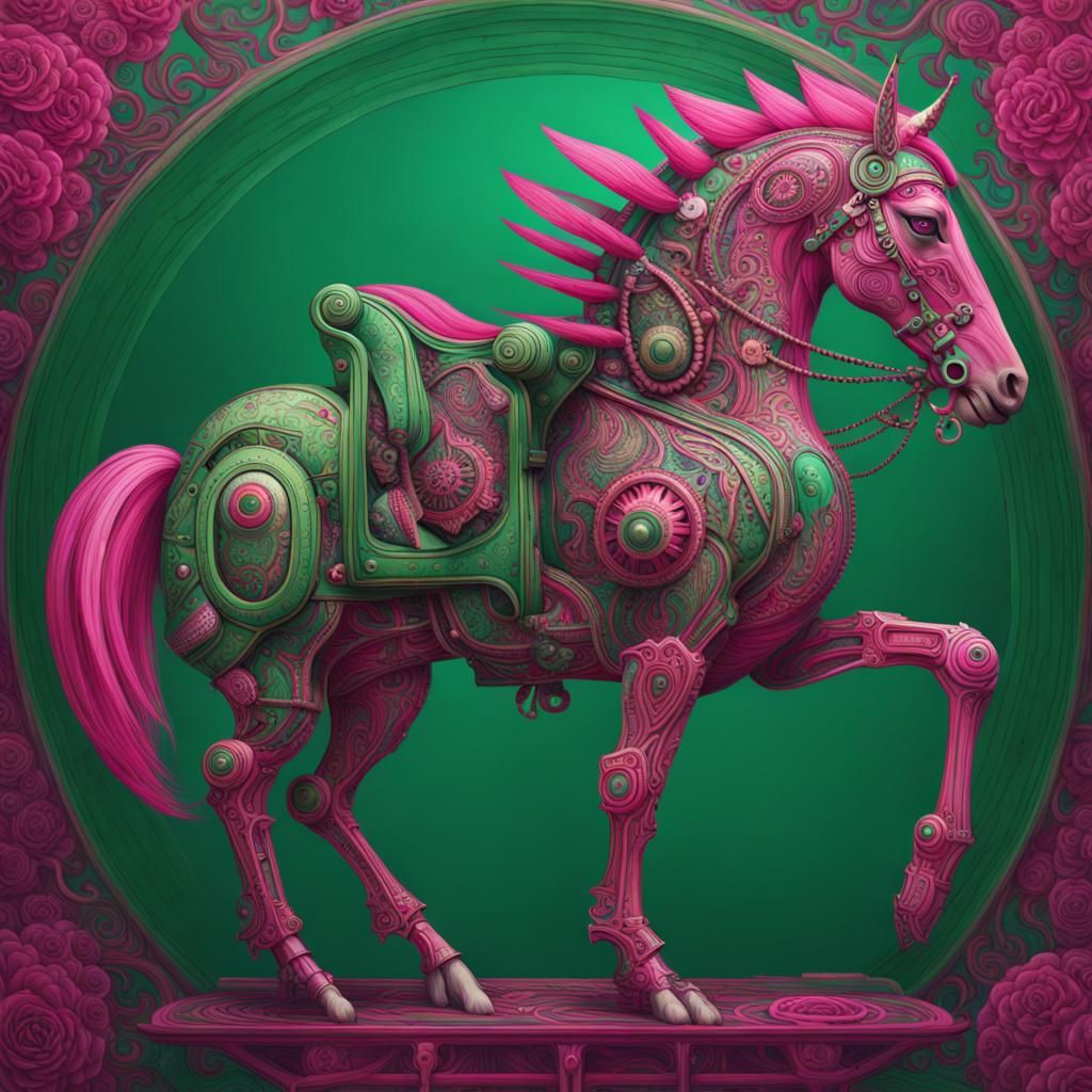 Psychedelic Mechanical Steed: An Intricate Hybrid Design