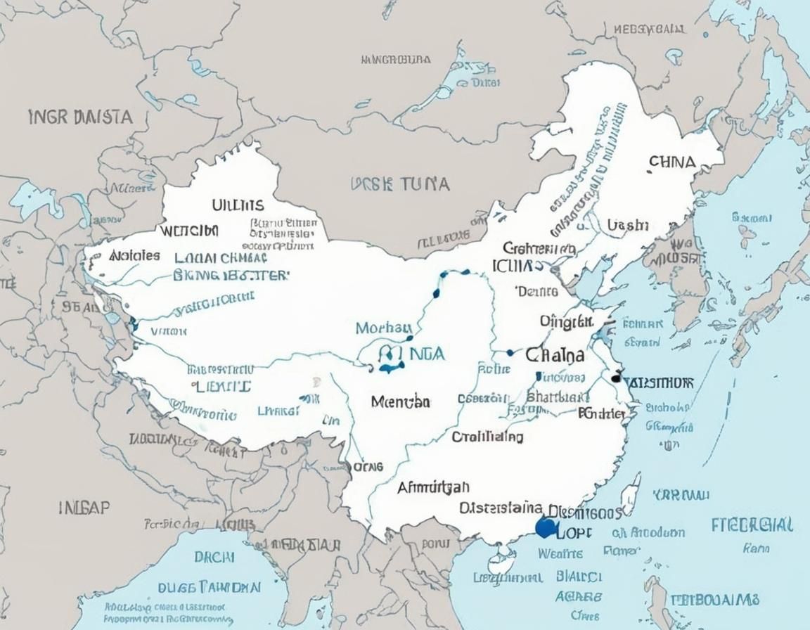 United States and China Overlap on Low-Poly Globe