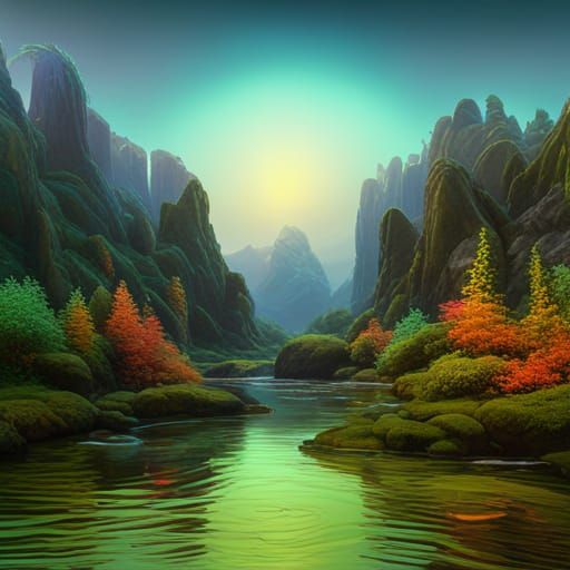 Abstract Oval with Soft Gradient Colors