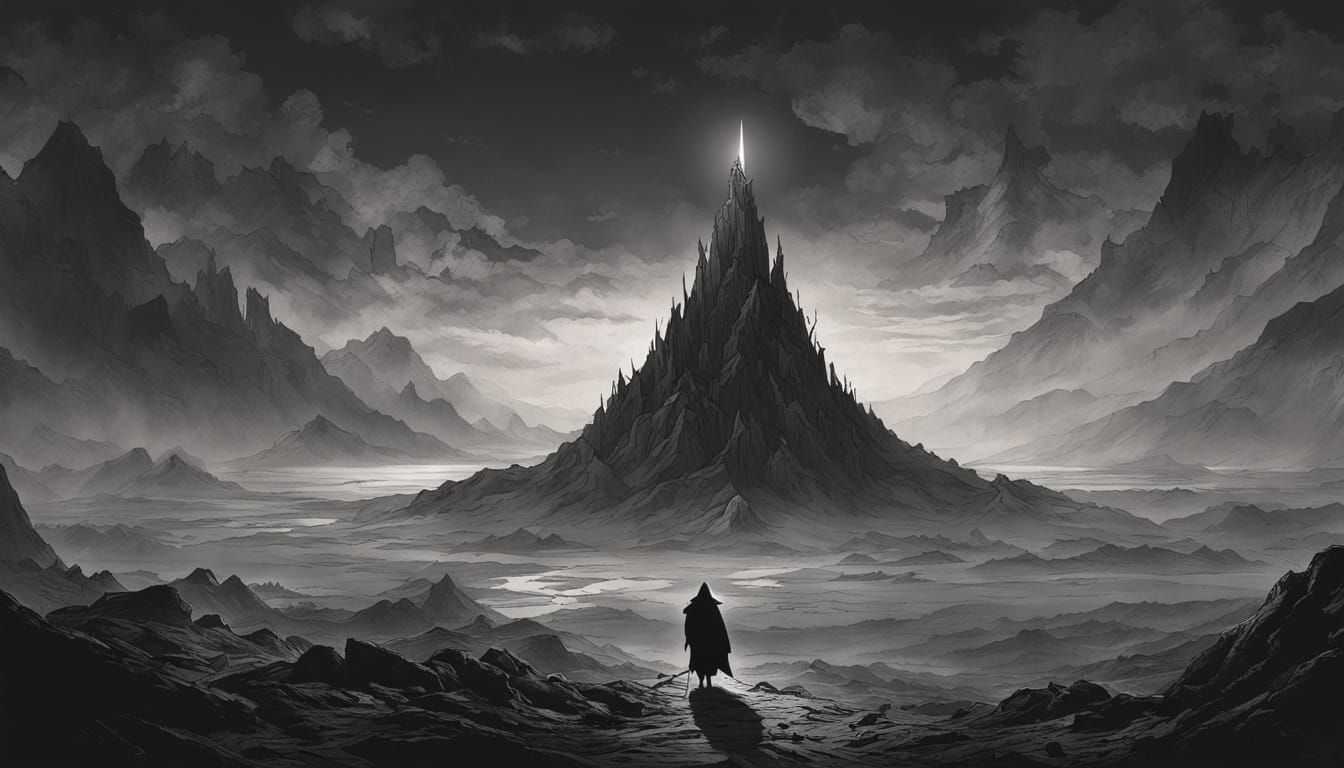 Eternal Suffering in Chiaroscuro Style