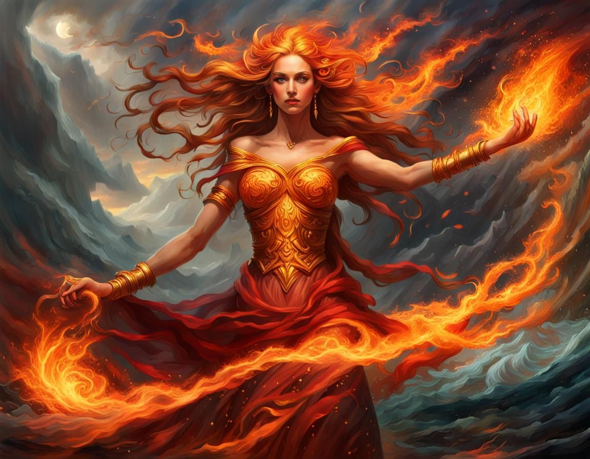 Goddess of Flame and Water in Chaotic Realm