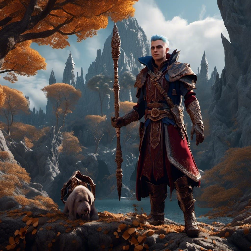 Half Elf Warlock Fantasy Concept Art