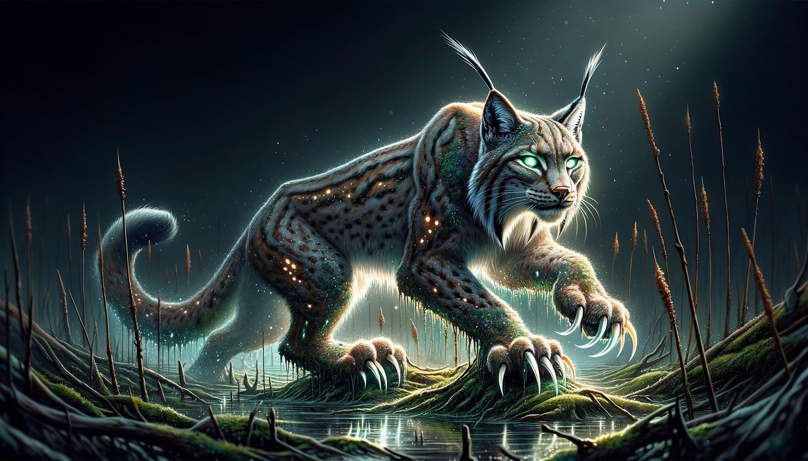 Magnificent Swamplight Lynx in Marshlands