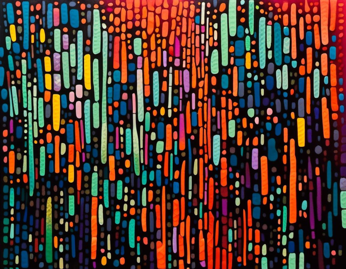 Abstract Tsunami Wave in Zentangle Style