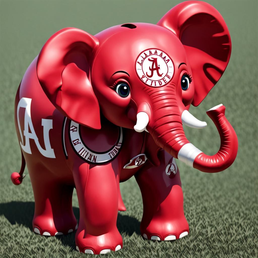 Alabama Crimson Tide Elephant Art