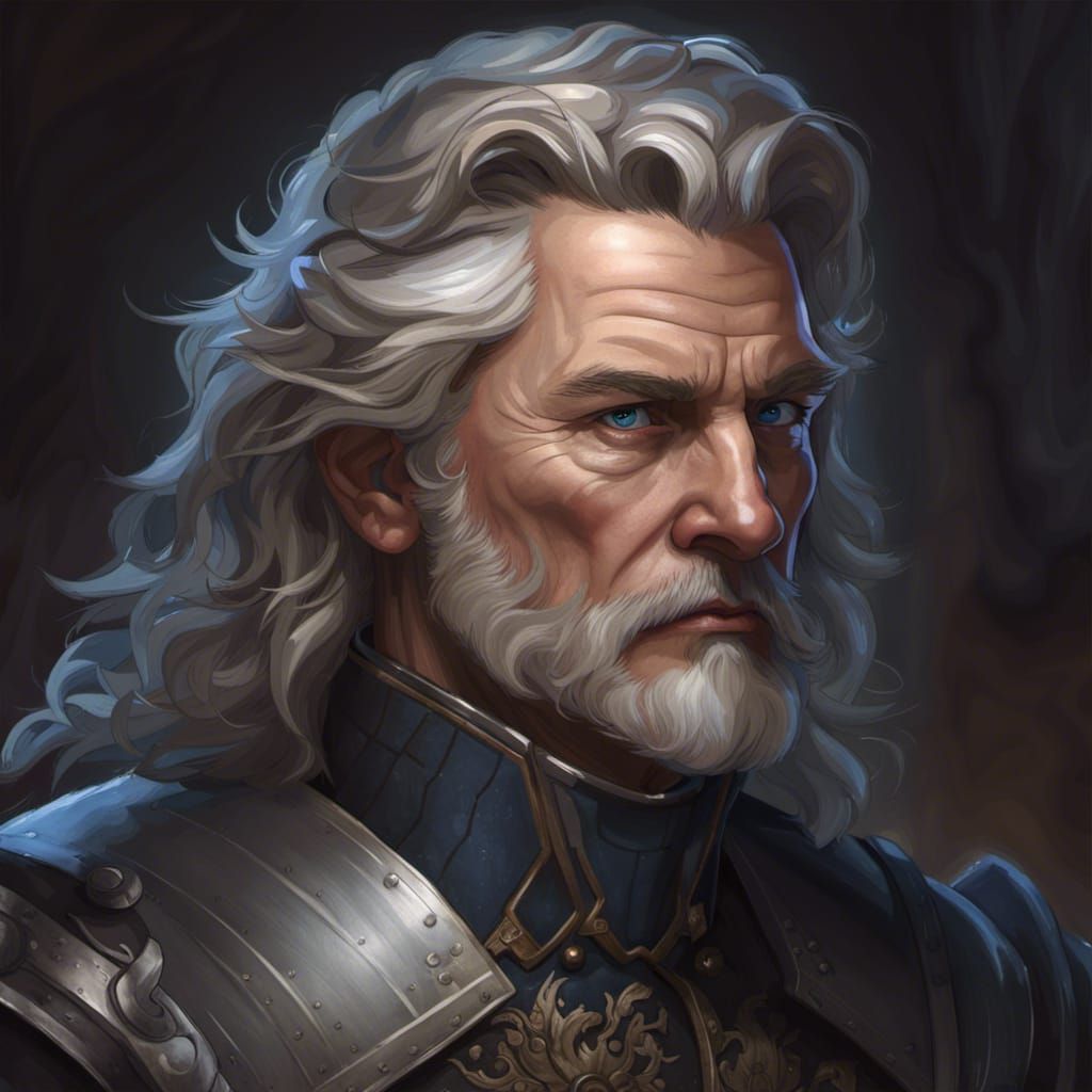 Elizabethan Knight Portrait in Digital Art Style