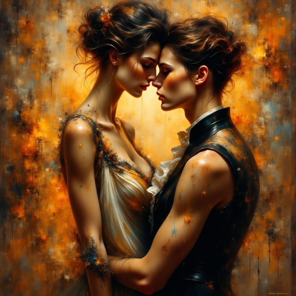 Hyperrealistic Oil Painting Study of Human Form in Egon Schi...