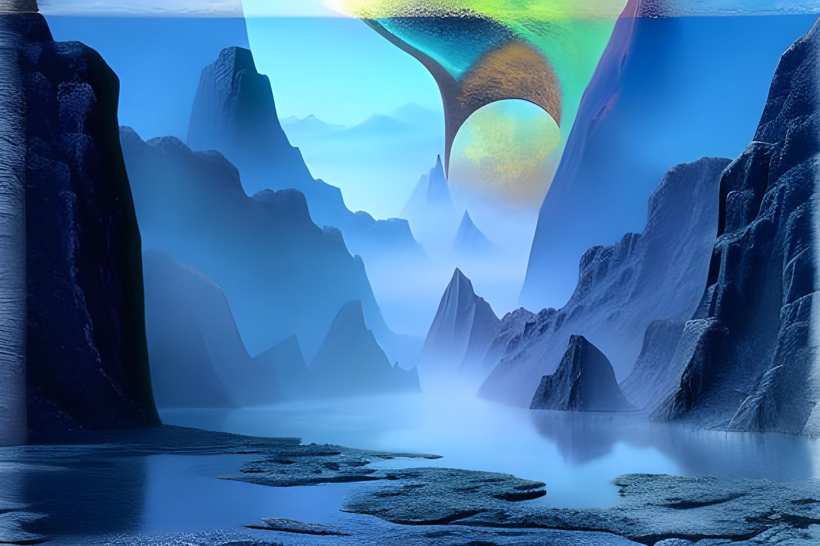 Mystical Earth Crack: A Dark Fantasy Landscape