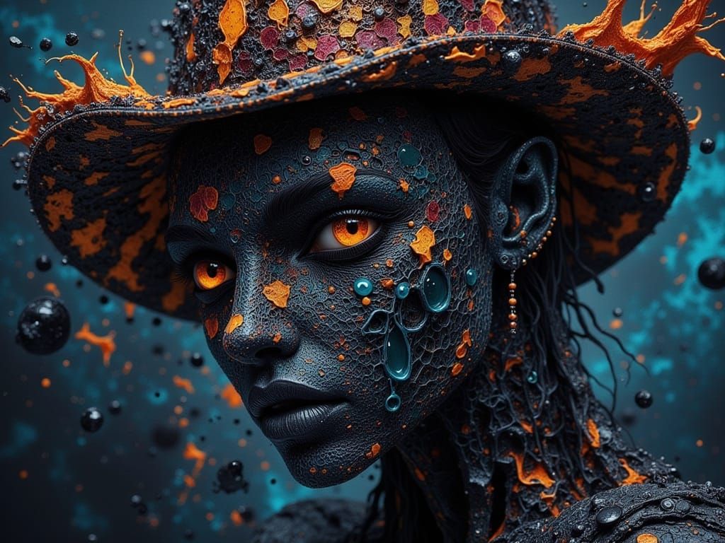 Dark Mood Portrait in Dynamic Lighting