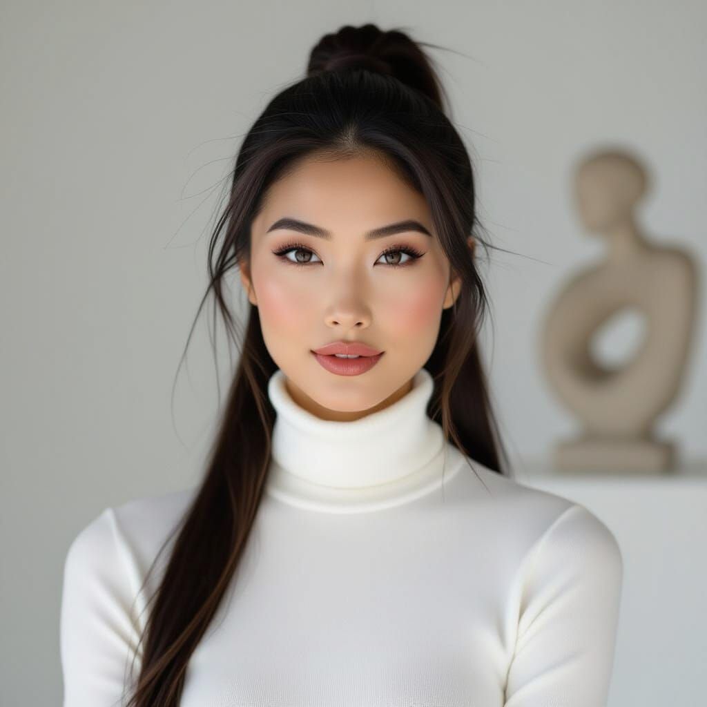 Elegant Portrait of a Confident Asian Woman