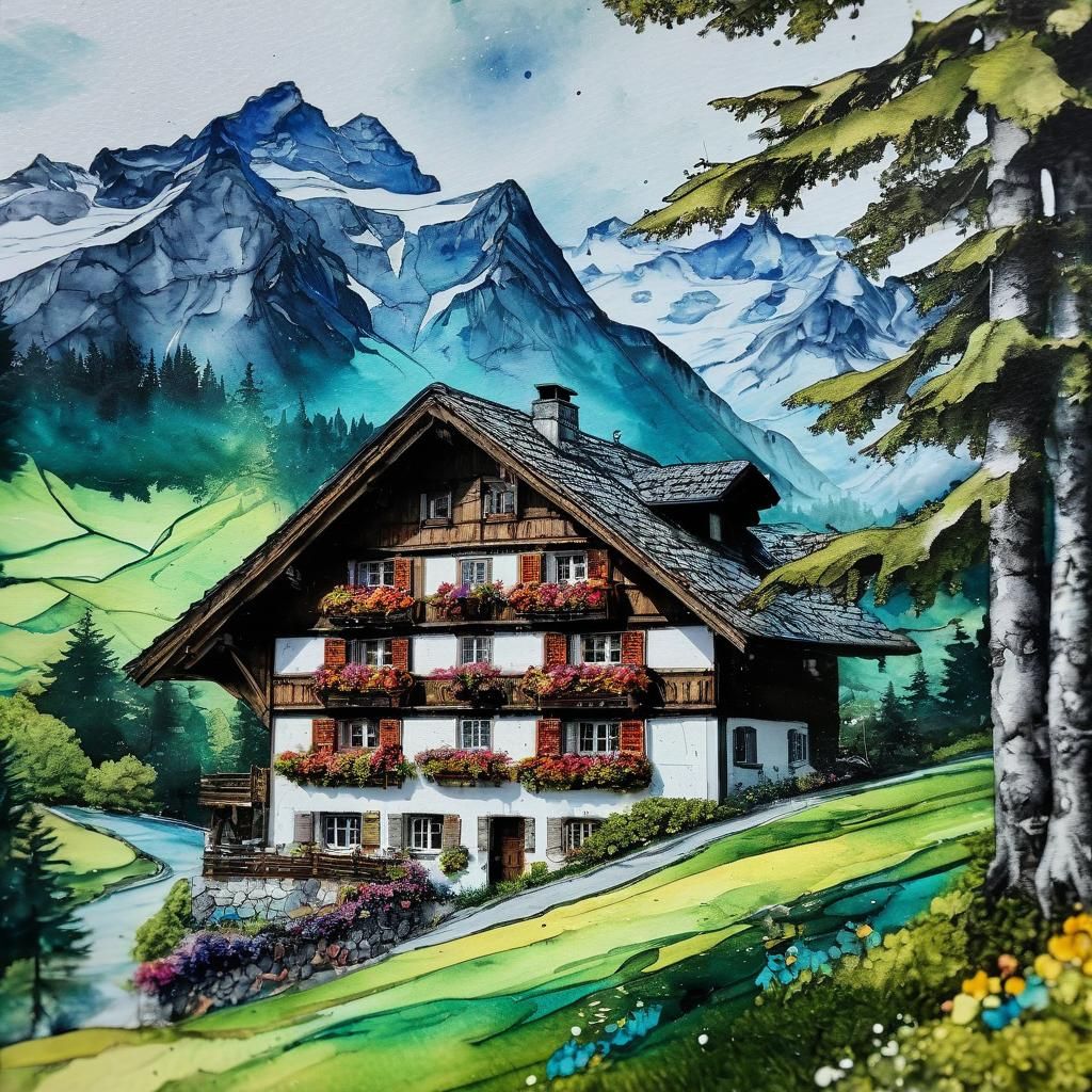 Swiss Chalet in the Alps