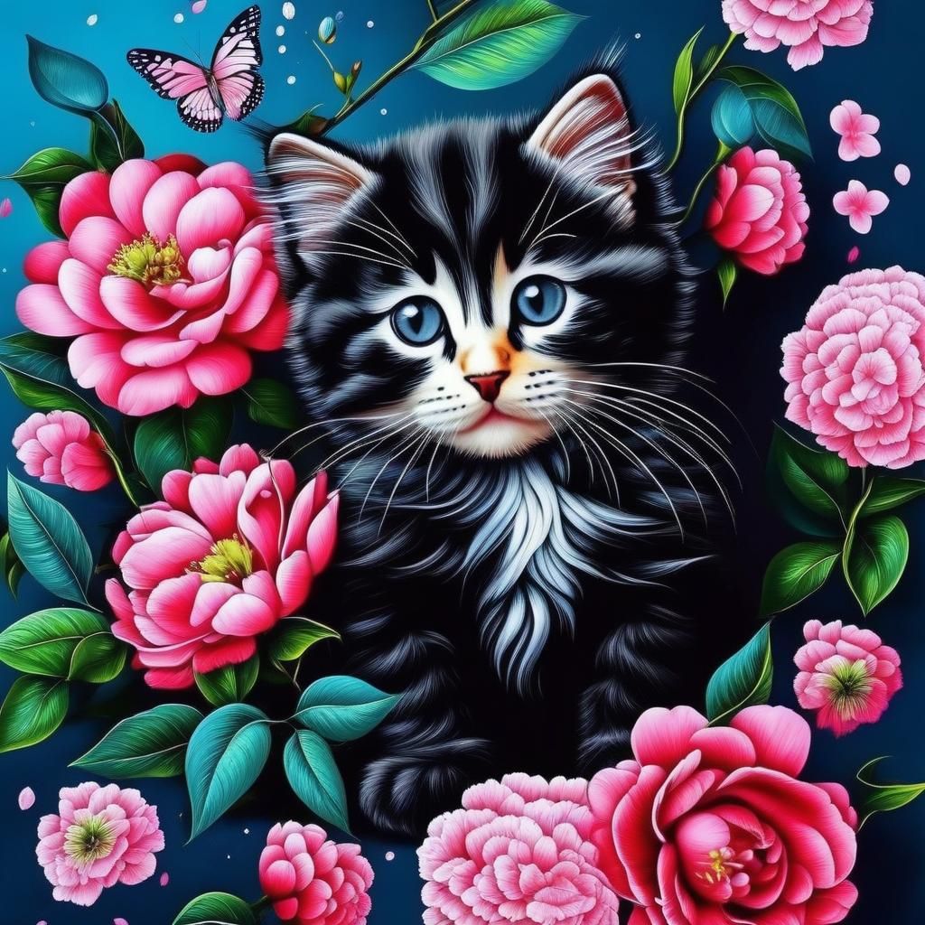 Adorable Kitten Generated from Simple Prompt