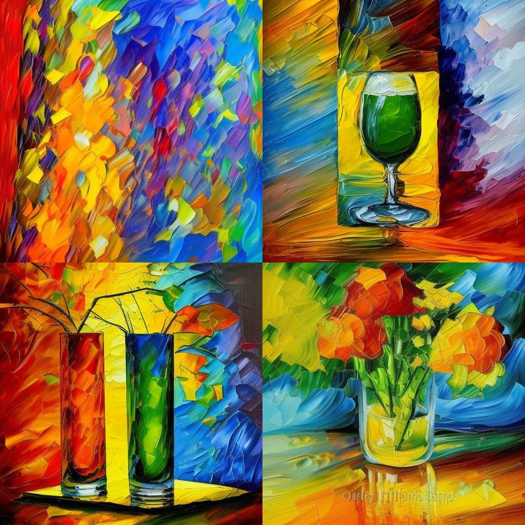 Elements in Glass: Expressionist Oil Painting