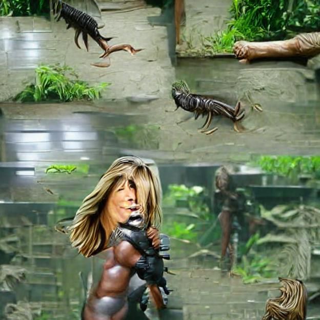 Jennifer Aniston Versus The Predator Showdown