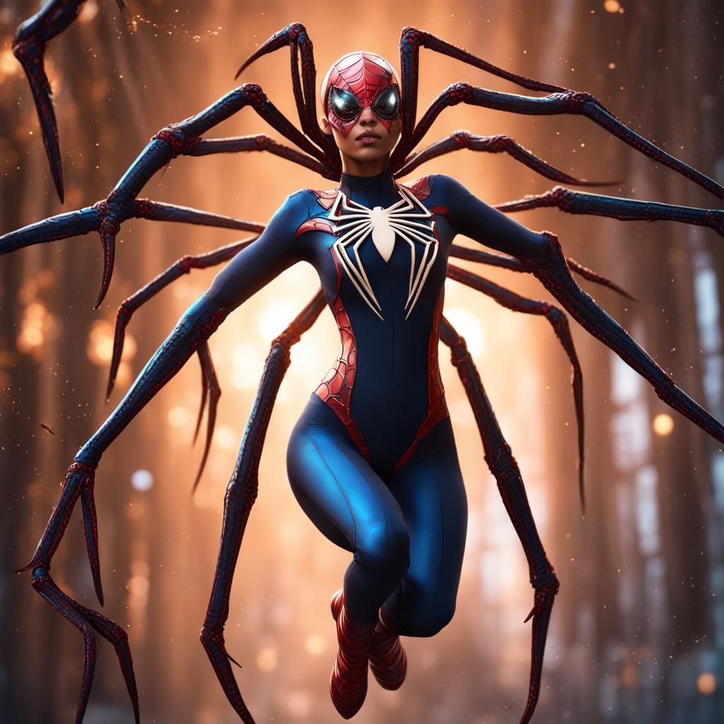 Fantastical Spider Girl Concept Art in Deep Color