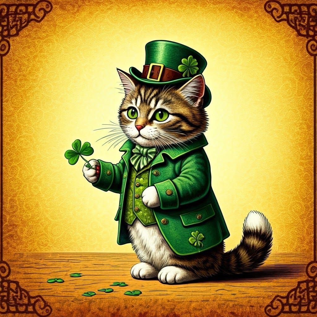 Style of Tenniel, St Patrick cat