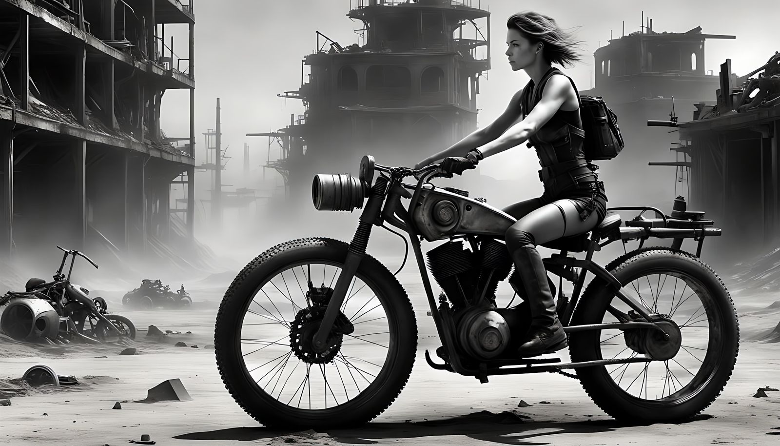 Post-Apocalyptic Mutant Rider: A Digital Sci-Fi Masterpiece